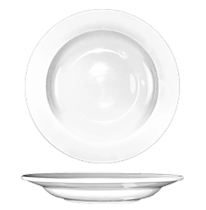 International Tableware DO-125 24 oz Dover Pasta Bowl - Porcelain, European White