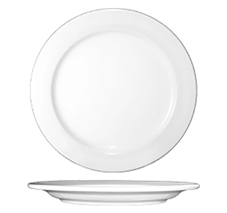 International Tableware DO-16 10 1/2" Round Dover Plate - Porcelain, European White