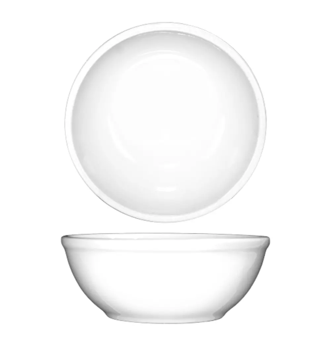 International Tableware DO-24 10 oz Dover Oatmeal/Nappie Bowl - Porcelain, European White