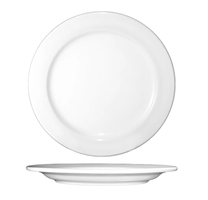 International Tableware DO-31 6 1/4" Round Dover Plate - Porcelain, European White