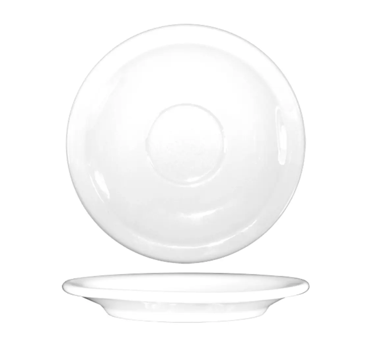 International Tableware DO-36 4 3/4" Dover A.D. Saucer - Porcelain, European White