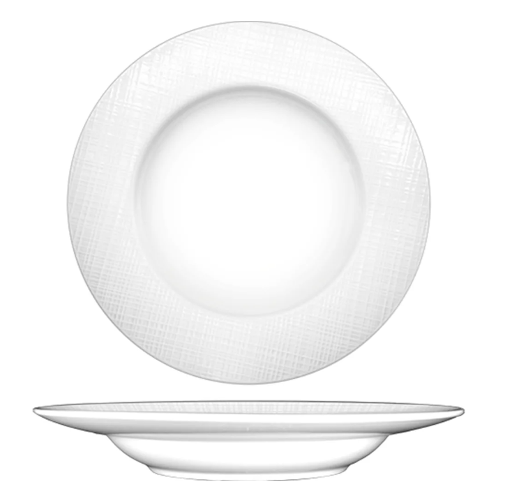 International Tableware DR-120 24 oz Dresden Pasta Bowl - Porcelain, Bright White