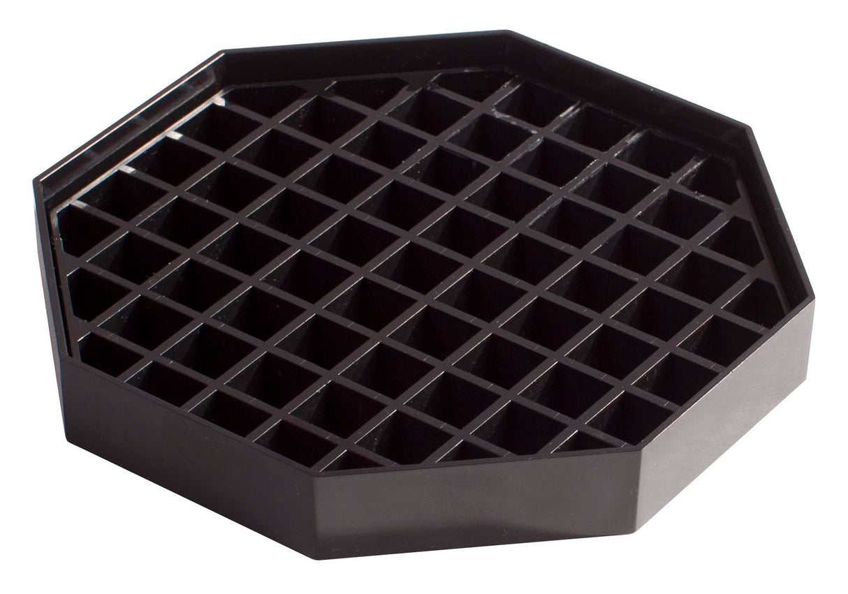 Winco DT-60 Plastic Beverage Dispenser Octagonal Drip Tray 6"- Black - 4/Pack