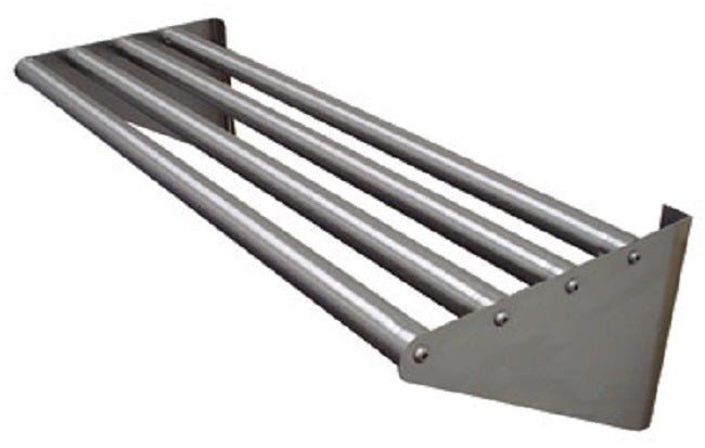 Advance Tabco DT-6R-72 Stainless Steel Wall Mounted Tubular Drainage Shelf 72"W x 15"D x 8"H - Unassembled