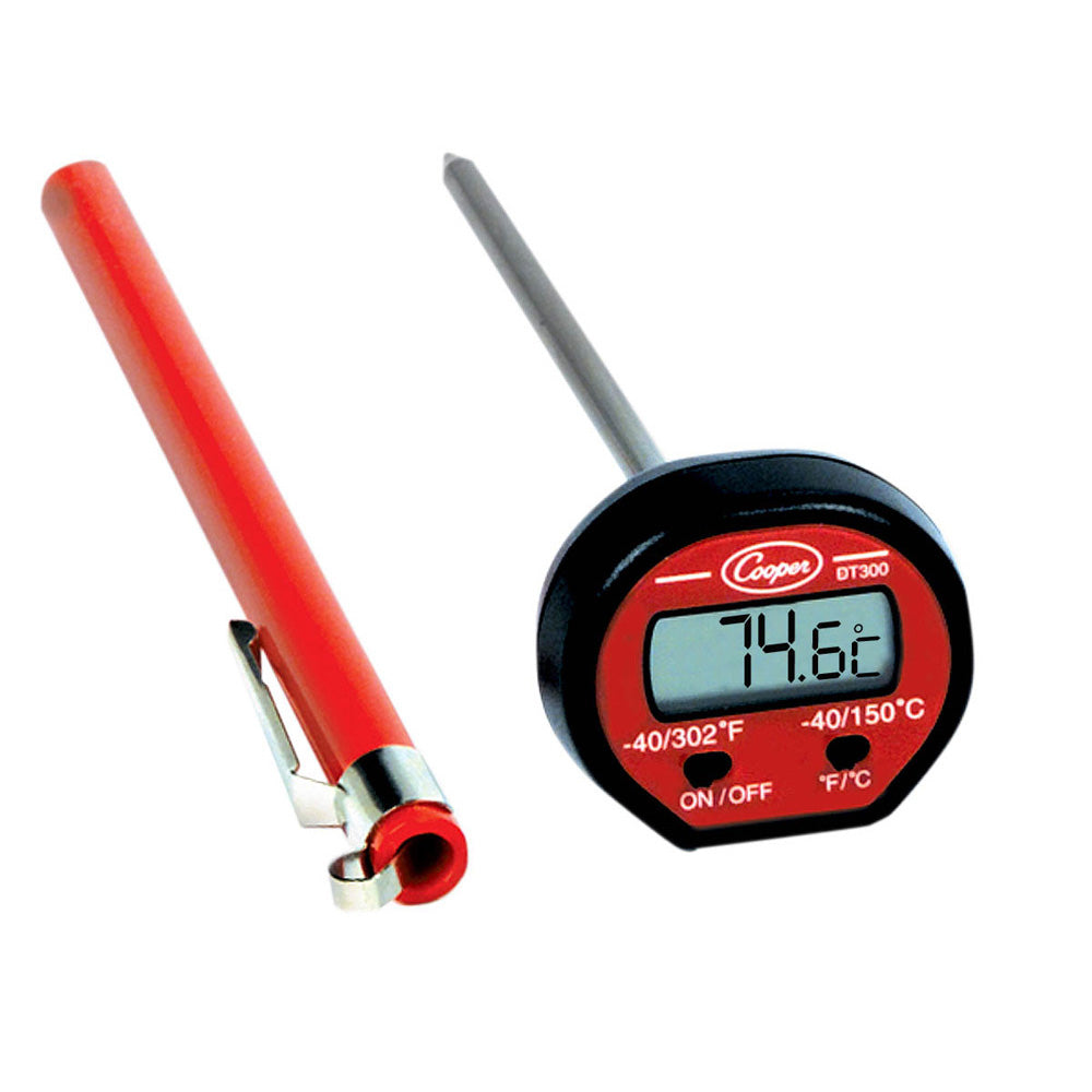 Cooper-Atkins DT300-0-8 Oval Style Digital Pocket Test Thermometer - (-40 to 302 Deg. F