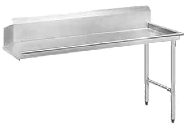 Clearance Advance Tabco DTC-S30-84L Stainless Steel Straight Clean Dishtable 82" - Left-to-Right - Customized with Start/Stop Switch for Dishwasher