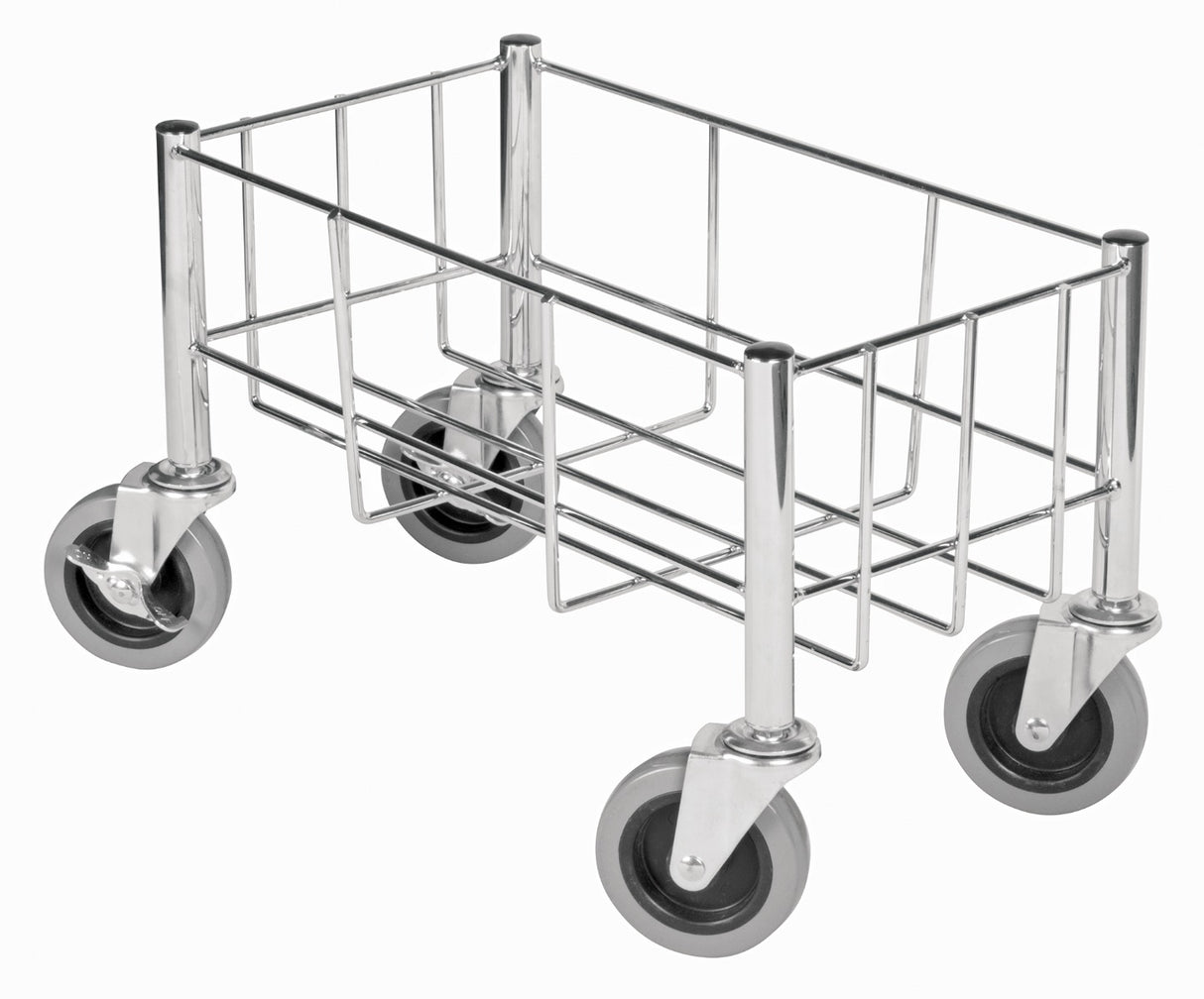 Winco DWR-1708 Rectangular Wire Trash Can Dolly for 23 gal. Slender Trash Cans - 400 lb Capacity - 4/Case