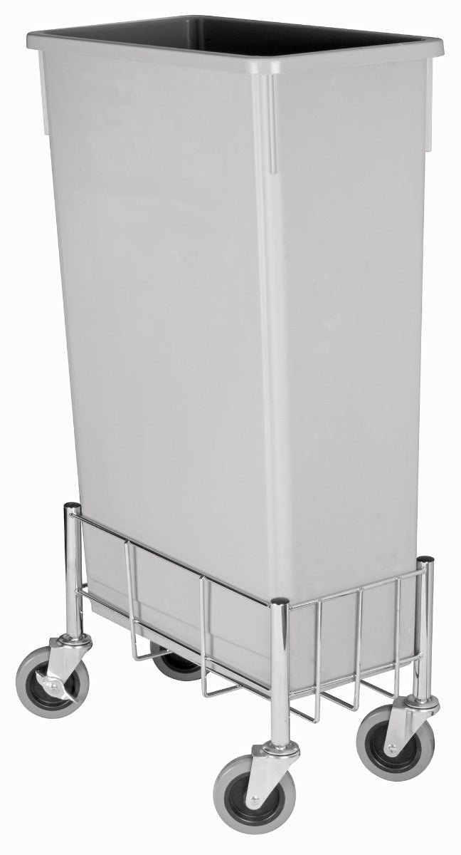 Winco DWR-1708 Rectangular Wire Trash Can Dolly for 23 gal. Slender Trash Cans - 400 lb Capacity - 4/Case