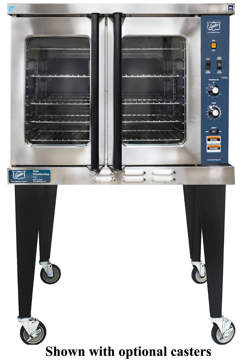 Duke E101-G-NG Single-Deck Full Size Natural Gas Convection Oven with Thermostatic Controls 38" - 40,000 BTU