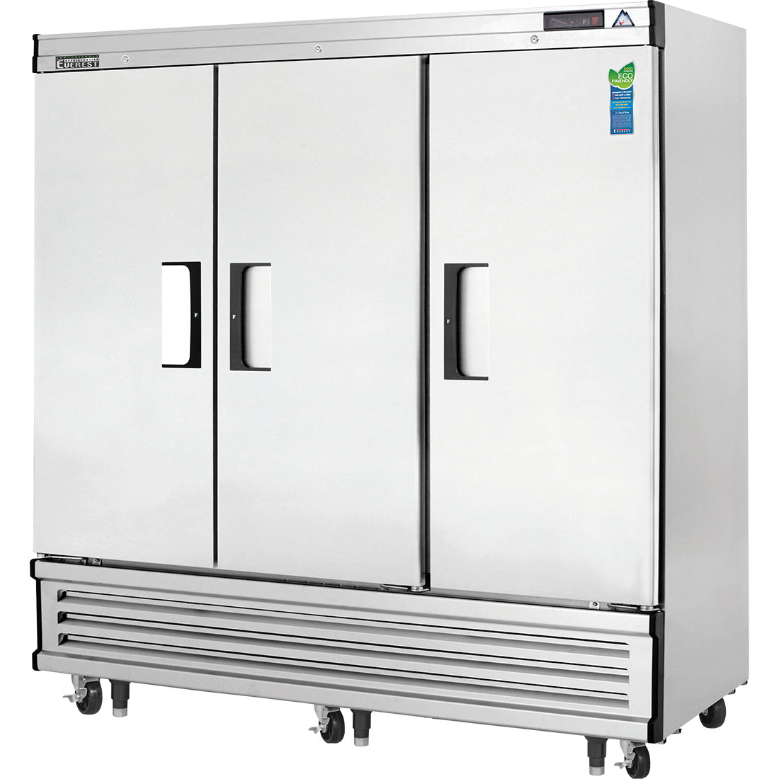 Everest Refrigeration EBF3 3-Section 3 Solid Swing Door Reach-In Freezer 75" - 230V