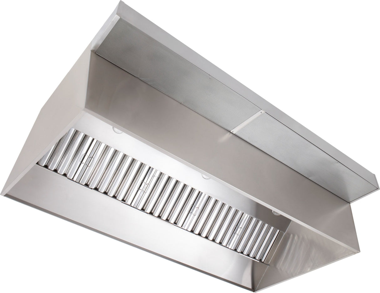 EconAir ECONVH14-PFF KIT 14' Canopy Vent Hood with Plenum, Exhaust Fan, and Make-up Air Fan