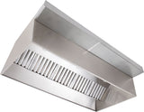 EconAir ECONVH14-PFF KIT 14' Canopy Vent Hood with Plenum, Exhaust Fan, and Make-up Air Fan