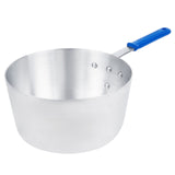 Vollrath 4350 Wear-Ever Tapered Aluminum Sauce Pan with Blue Silicone Cool Handle-10 Qt.