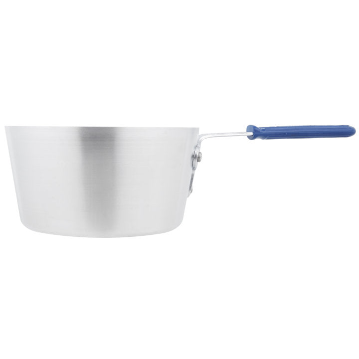 Vollrath 4347 Wear-Ever Tapered Aluminum Sauce Pan with Blue Silicone Cool Handle-7 Qt.