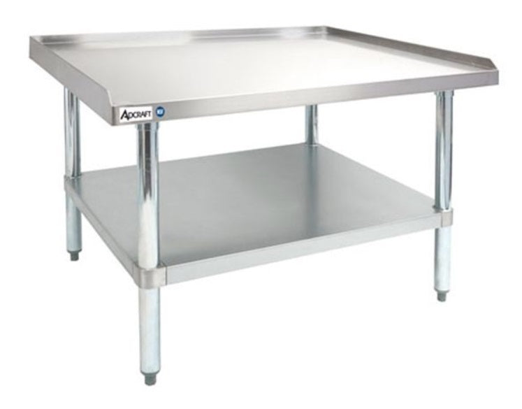 Adcraft ES-3072 Stainless Steel Equipment Stand with Adjustable Galvanized Undershelf and Legs 30" x 72" x 24"H