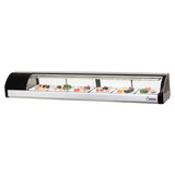 Everest Refrigeration ESC83L Countertop Refrigerated Display Case w/ Four Rear Sliding Glass Doors and Left Compressor Mount 83" - 115V