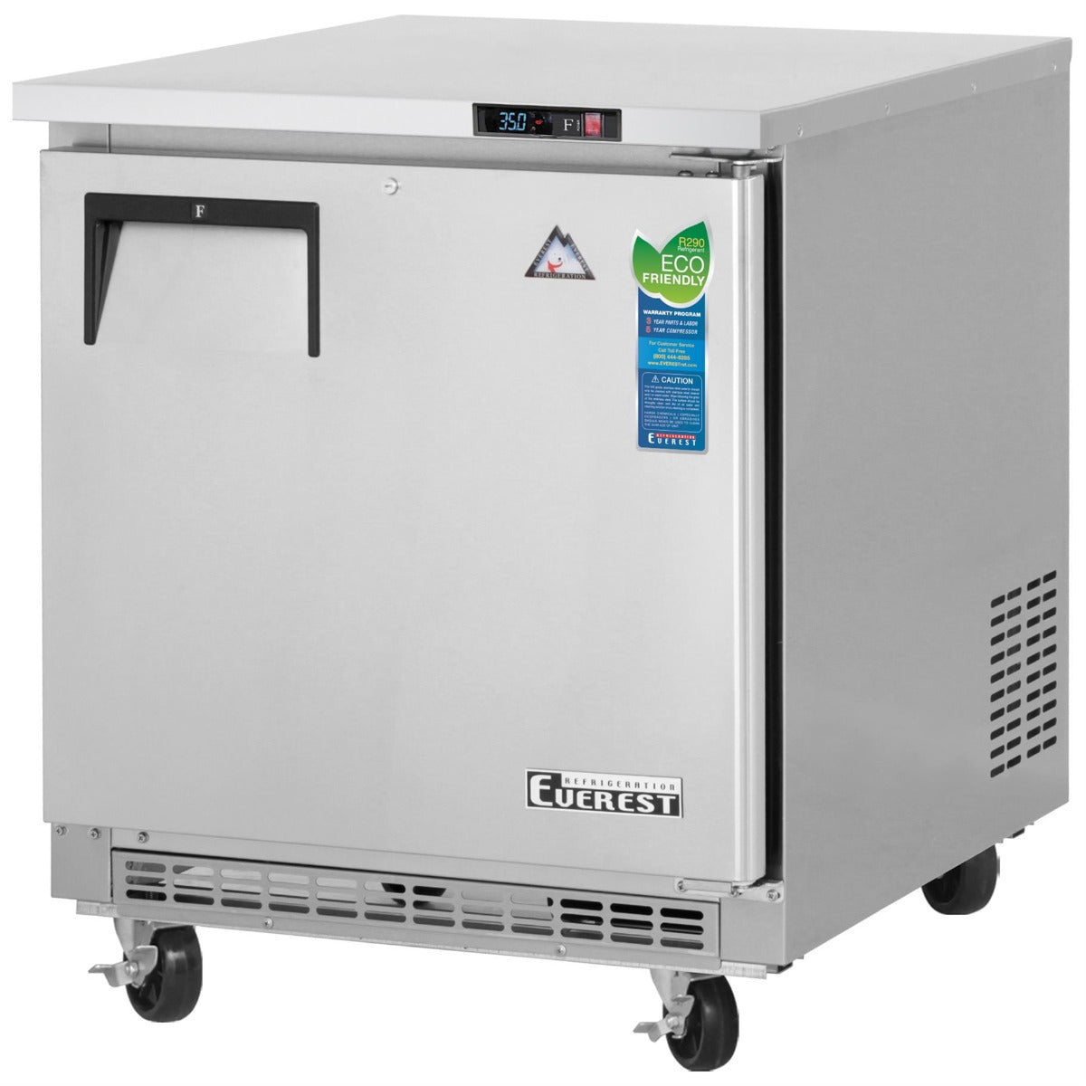 Everest Refrigeration ETBF1 Back Mount Undercounter Freezer with One Door 28" - 115V