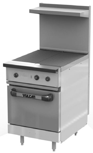 Vulcan EV24S-2HT480 Endurance Electric Range with 2 Hot Tops and 1 Standard Oven Base 24" - 480V