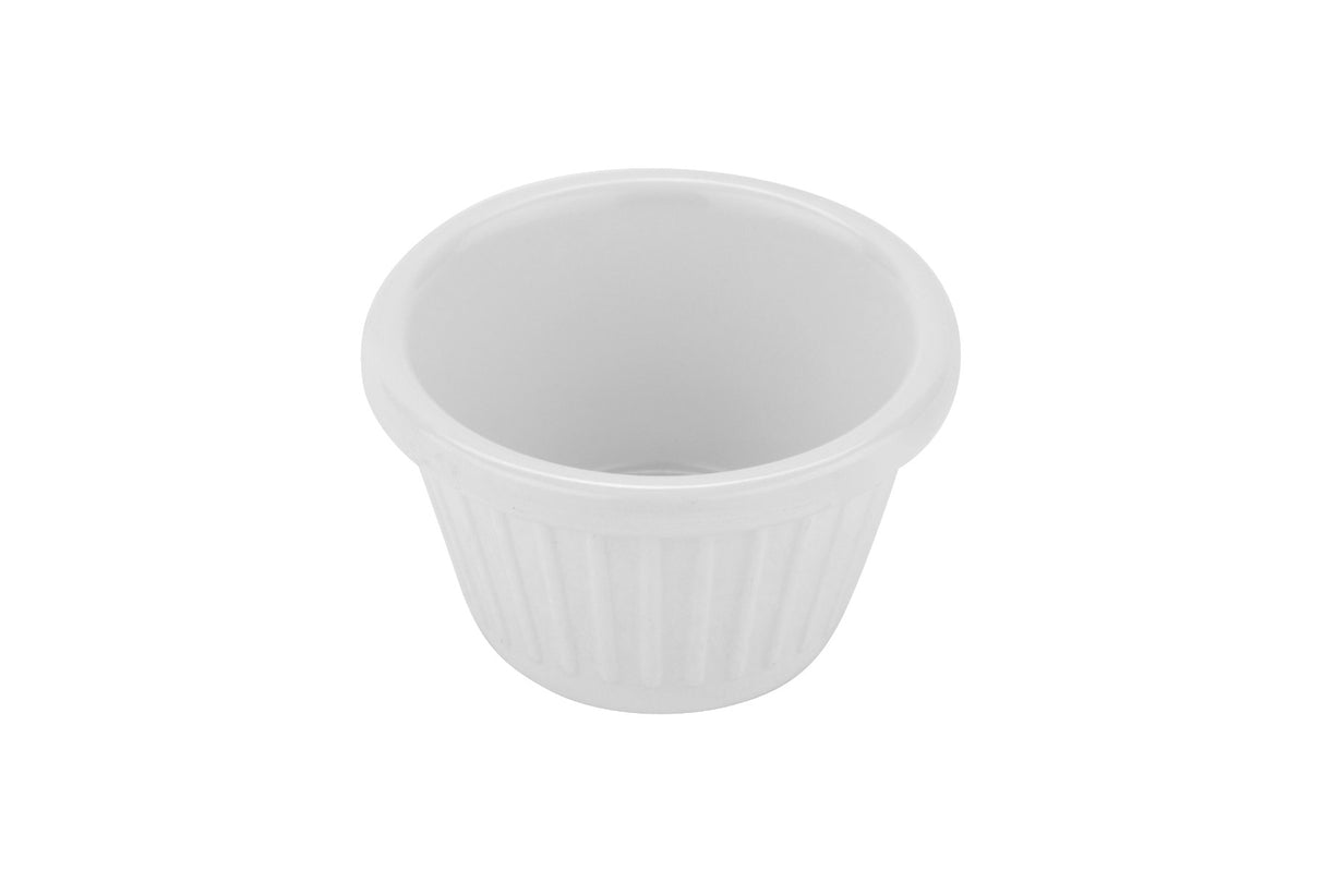 GET F-615-W Melamine Fluted Ramekin 1-1/2 oz. - White - 48/Case