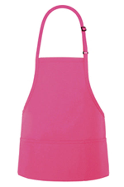 Fame Fabrics F10-82316 Bib Apron with 3 Divisional Pockets 28"W x 24"L - Raspberry