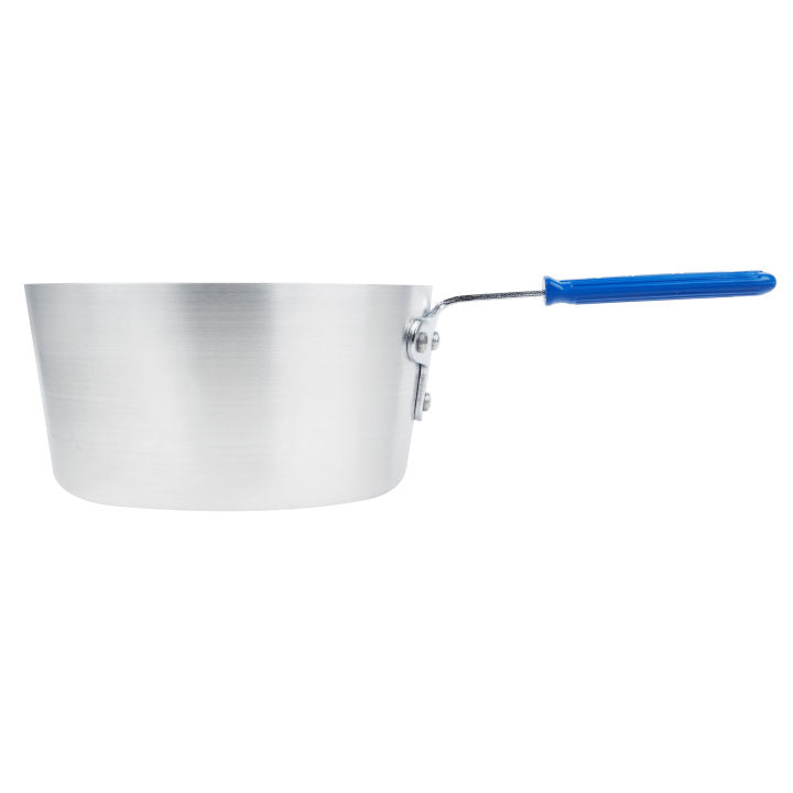 Vollrath 4350 Wear-Ever Tapered Aluminum Sauce Pan with Blue Silicone Cool Handle-10 Qt.