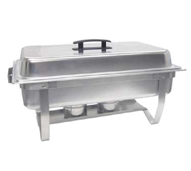 Adcraft FCD-8 Stainless Steel Chafer with Folding Stand 8 qt. - Full Size
