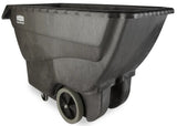 Rubbermaid FG101100BLA Structural Foam Open Top Utility Duty Tilt Truck / Trash Cart - Black - 3/4 cu. yd. (600 lb. Capacity)