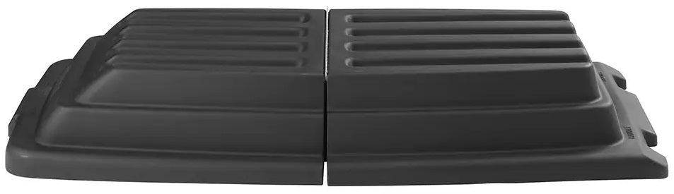 Rubbermaid FG102800BLA Structural Foam Plastic Hinged Domed Tilt Truck Lid - Black - for FG101100BLA and FG101300BLA Tilt Trucks