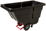 Rubbermaid FG130400BLA Rotomolded Open Top Utility Duty Tilt Truck / Trash Cart - Black -  1/2 cu. yd. (450 lb. Capacity)