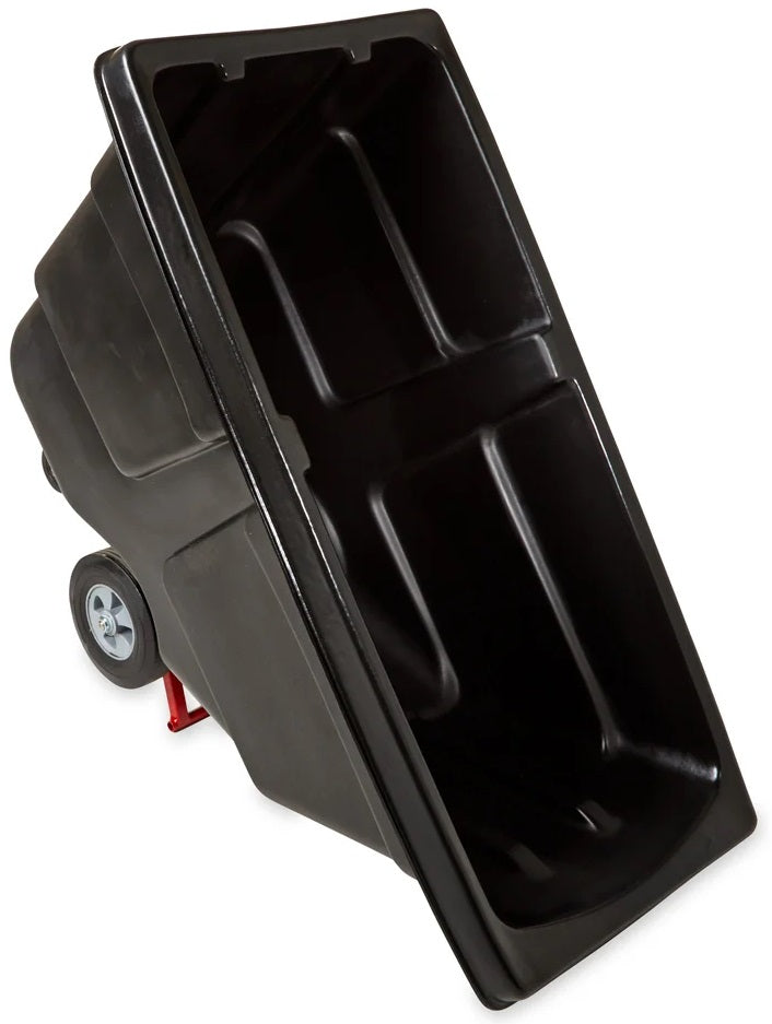 Rubbermaid FG130400BLA Rotomolded Open Top Utility Duty Tilt Truck / Trash Cart - Black -  1/2 cu. yd. (450 lb. Capacity)