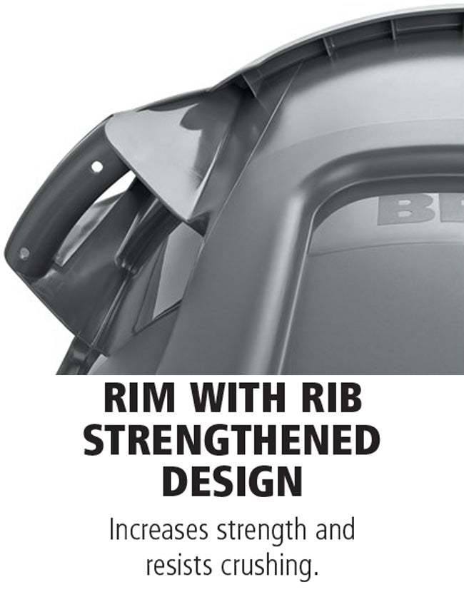 Rubbermaid FG261000GRAY Vented BRUTE Round Container 10 Gal. - Gray