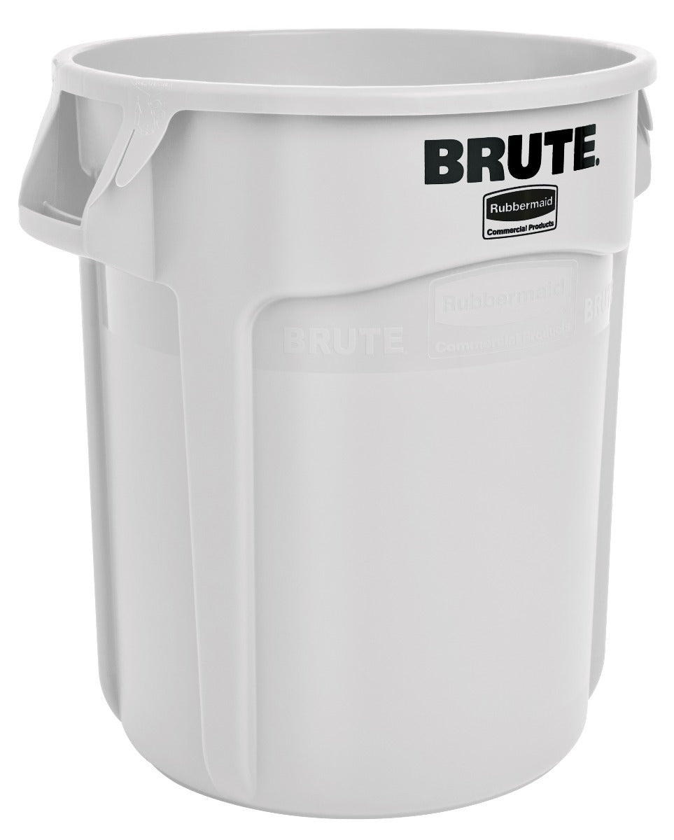 Rubbermaid FG261000WHT Vented BRUTE Round Container 10 Gal. - White