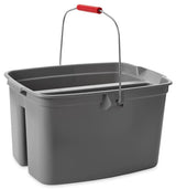 Rubbermaid FG262888GRAY Plastic Double Pail / Divided Bucket 19 qt. - Gray
