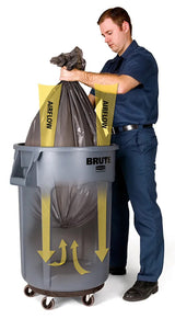 Rubbermaid FG263200BLUE Vented BRUTE Round Container 32 Gal. - Blue