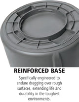 Rubbermaid FG263200BLUE Vented BRUTE Round Container 32 Gal. - Blue