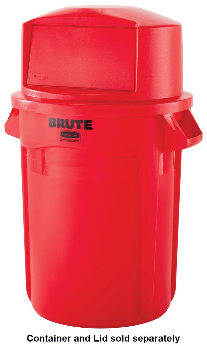 Rubbermaid FG263788RED BRUTE Dome Top Lid for 32-Gallon Container - Red