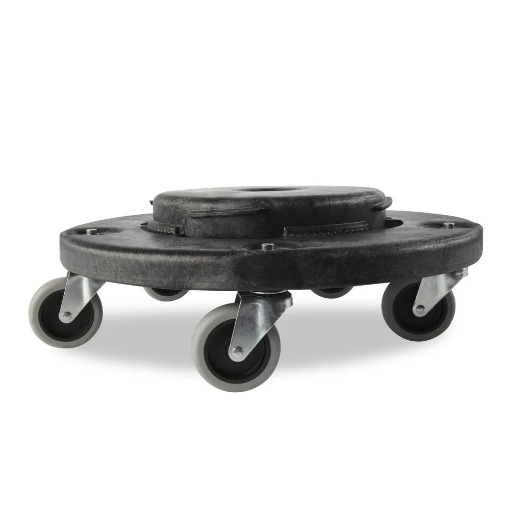 Rubbermaid FG264000BLA BRUTE Round Plastic Utility / Trash Can Dolly - for 2620, 2632, 2643, 2655 Containers - 250 lb. Capacity