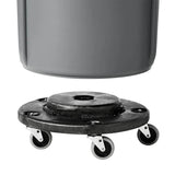 Rubbermaid FG264000BLA BRUTE Round Plastic Utility / Trash Can Dolly - for 2620, 2632, 2643, 2655 Containers - 250 lb. Capacity