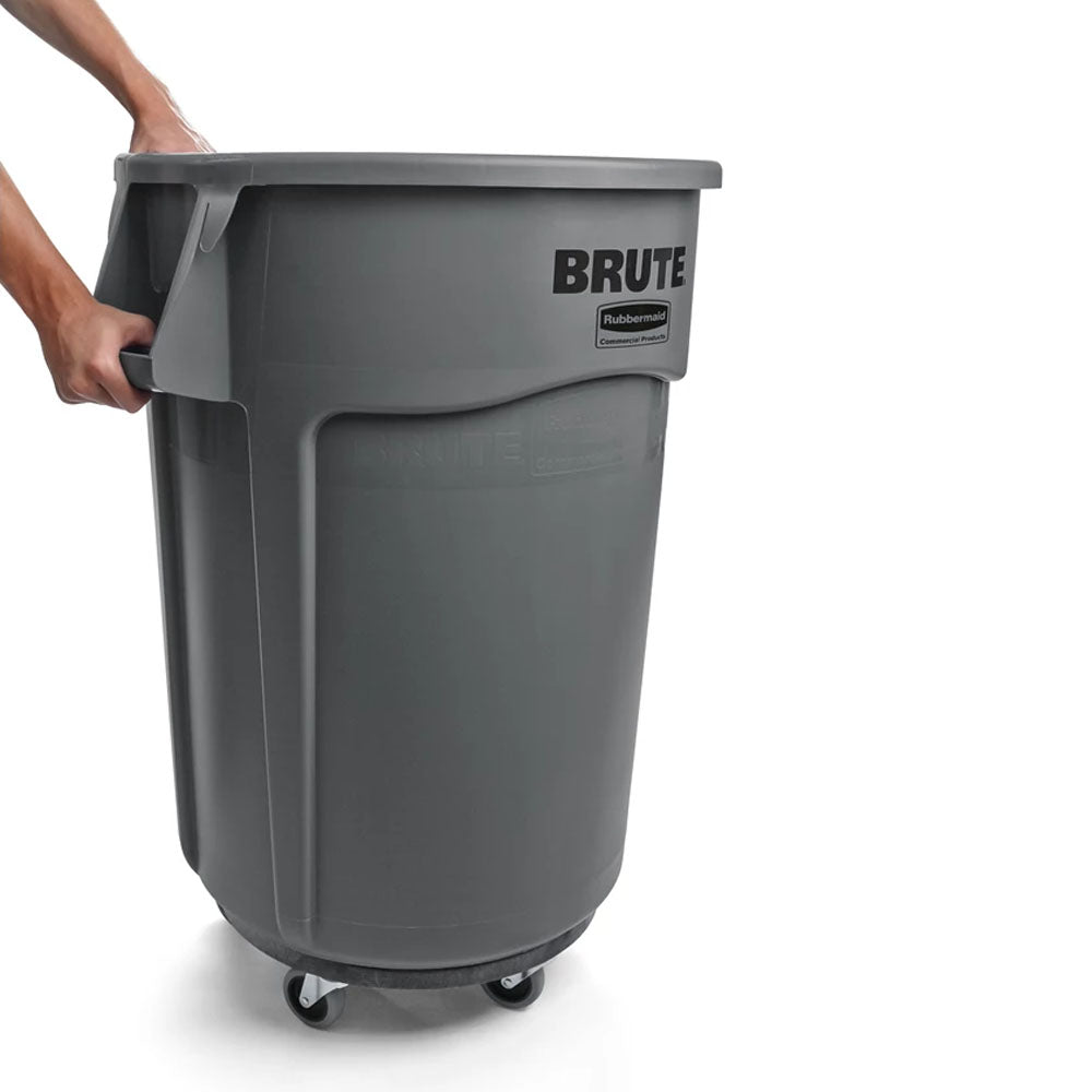 Rubbermaid FG264000BLA BRUTE Round Plastic Utility / Trash Can Dolly - for 2620, 2632, 2643, 2655 Containers - 250 lb. Capacity