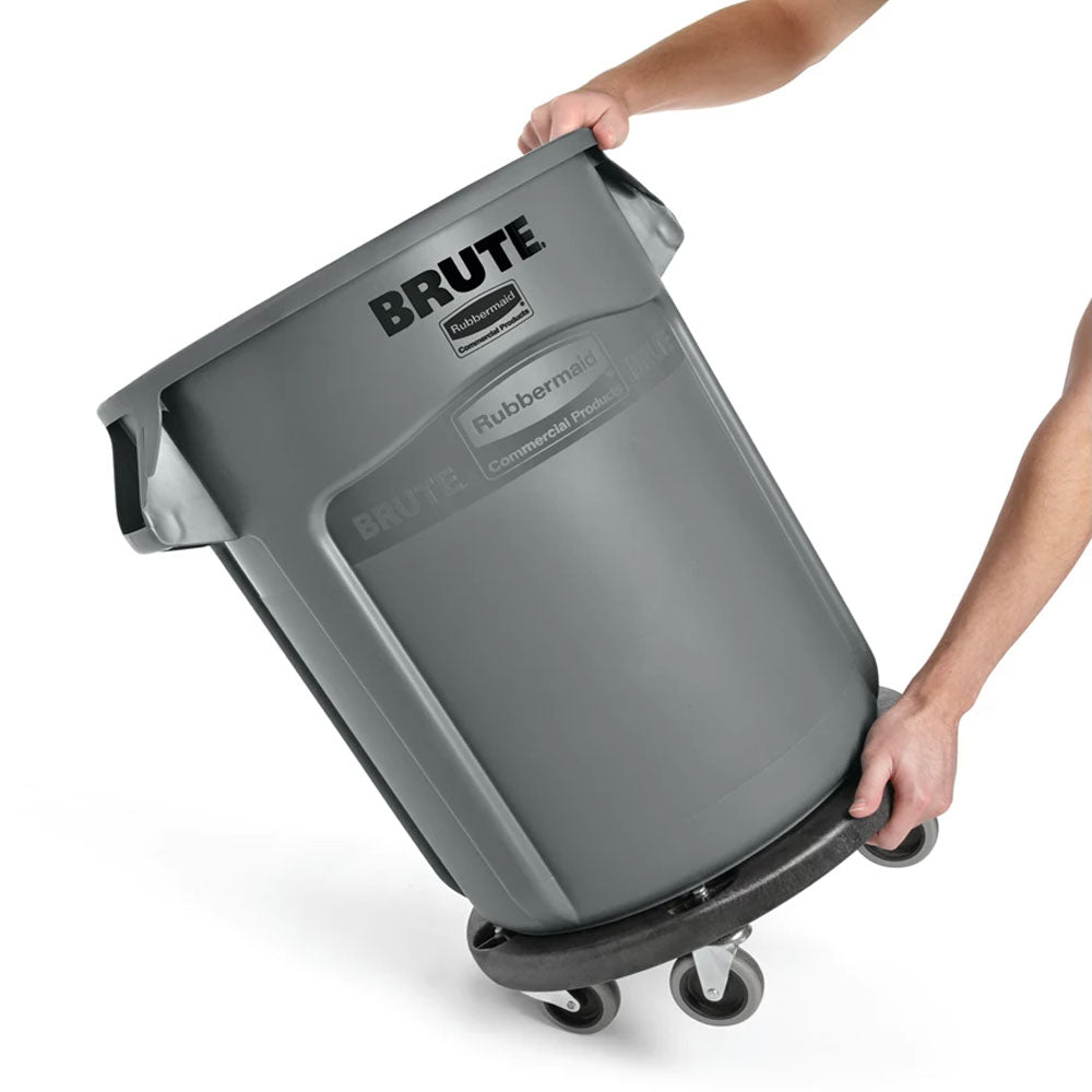Rubbermaid FG264000BLA BRUTE Round Plastic Utility / Trash Can Dolly - for 2620, 2632, 2643, 2655 Containers - 250 lb. Capacity