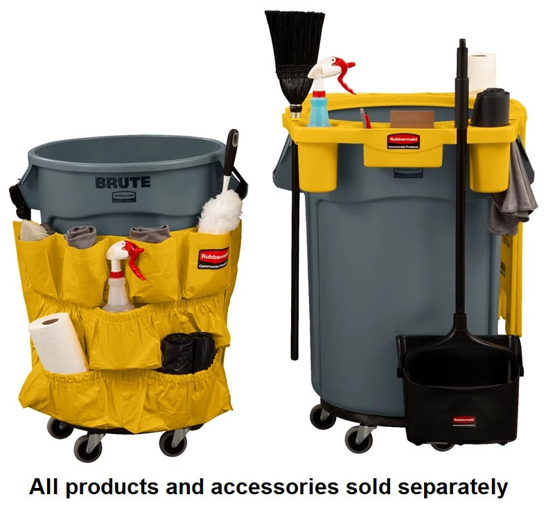 Rubbermaid FG264043BLA BRUTE Round Plastic Quiet Utility / Trash Can Dolly 18-1/4"Dia - Black - for FG262000, FG263200, FG264300, FG265500 Containers 20-55 Gallon