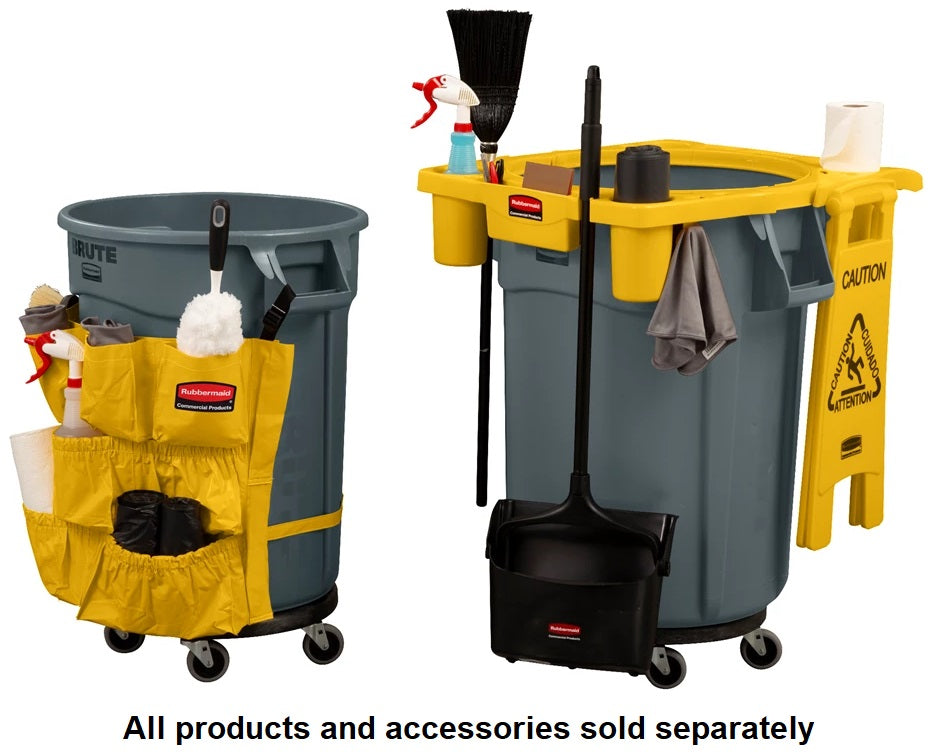 Rubbermaid FG264043BLA BRUTE Round Plastic Quiet Utility / Trash Can Dolly 18-1/4"Dia - Black - for FG262000, FG263200, FG264300, FG265500 Containers 20-55 Gallon