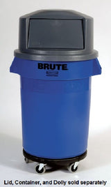 Rubbermaid FG264043BLA BRUTE Round Plastic Quiet Utility / Trash Can Dolly 18-1/4"Dia - Black - for FG262000, FG263200, FG264300, FG265500 Containers 20-55 Gallon