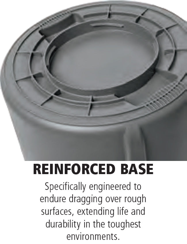 Rubbermaid FG264360BLUE Vented BRUTE Round Container 44 Gal. - Blue
