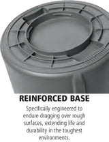 Rubbermaid FG264360BLUE Vented BRUTE Round Container 44 Gal. - Blue