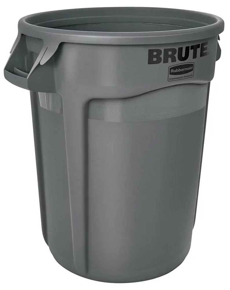 Rubbermaid FG264360GRAY Vented BRUTE Round Container 44 Gal. - Gray