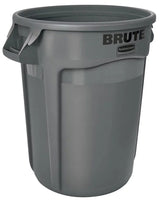 Rubbermaid FG264360GRAY Vented BRUTE Round Container 44 Gal. - Gray