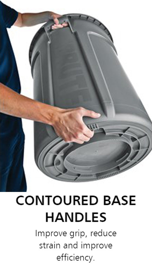 Rubbermaid FG264360GRAY Vented BRUTE Round Container 44 Gal. - Gray