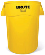 Rubbermaid FG264360YEL Vented BRUTE Round Container 44 Gal. - Yellow