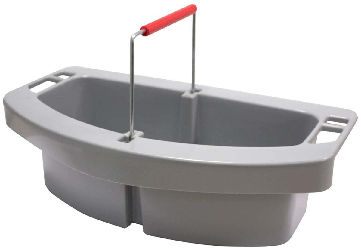 Rubbermaid FG264900GRAY BRUTE Plastic Maid Caddy / Cleaning Caddy 16"L x 9"W x 5"H - Gray